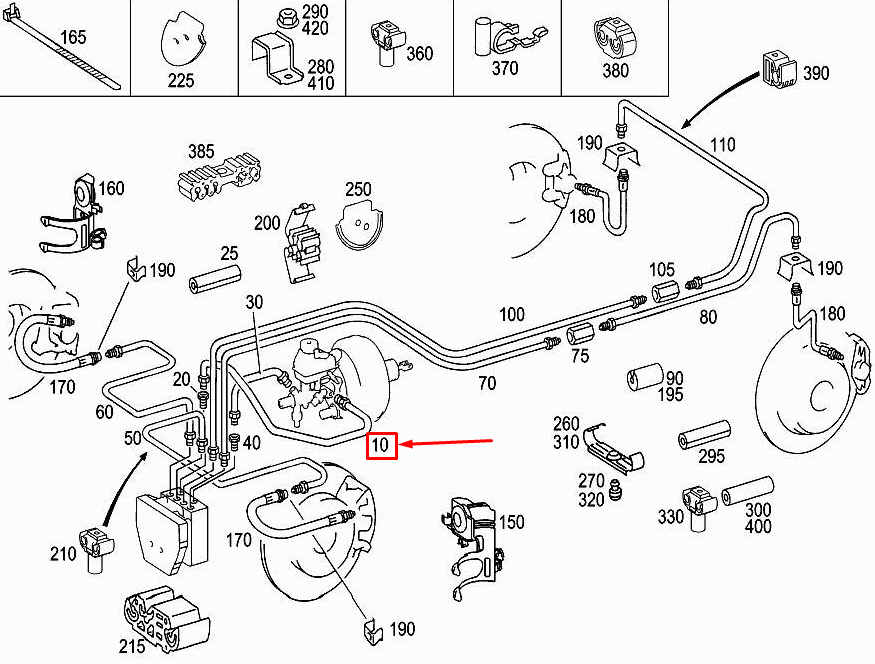 Neu MERCEDES-BENZ C W203 Bremsleitung A1234209328 Original