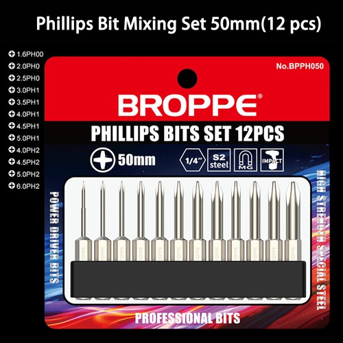 Phillips/Hexagonal/Torx/Slotted Screwdriver Bit Mixing Set 50 75 100 150 mm Long - Picture 9 of 24