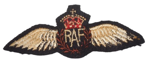 Original WWII RAF British Royal Air Force Wings Pilot Patch E57