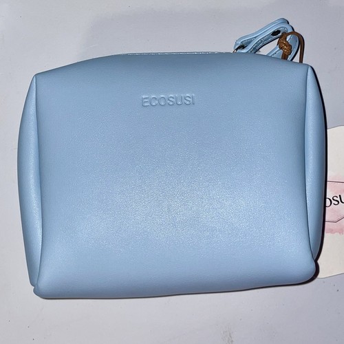 Portable Makeup Bag with Brush Slots - Blue, Small - Picture 3 of 4