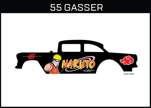 Hot Wheels(1/64),55 Gasser "Naruto" Waterslide,Printed White First,Decals - Picture 2 of 5