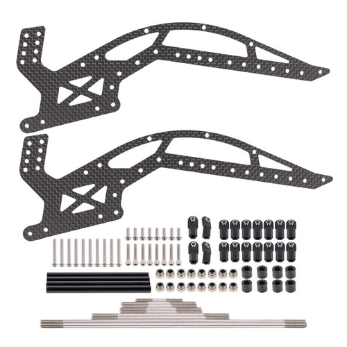 Kohlefaser MOA Chassis Kit mit Links für 1/10 RC Crawler Comp baut Rigs Capra - Bild 6 von 17