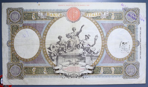 1000 LIRE 21/10/1938 REGINE DEL MARE ROMA FASCIO R VITT. EMANUELE III - Picture 2 of 2