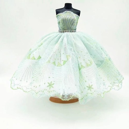 Barbie DRESS 4 PC OUTFIT FITS MODEL MUSE & SILKSTONE w/GREEN HIGH HEELS~NO DOLL - Picture 5 of 5