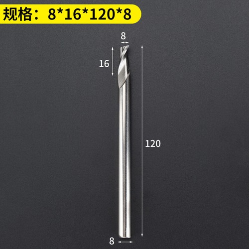 8/10mm HSS/Carbide Single Flute Coated Spiral Router Bit End Mill For Aluminium - Picture 21 of 47
