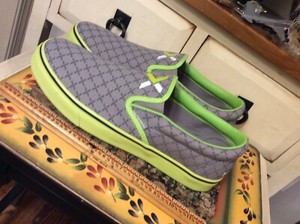 lime green canvas shoes