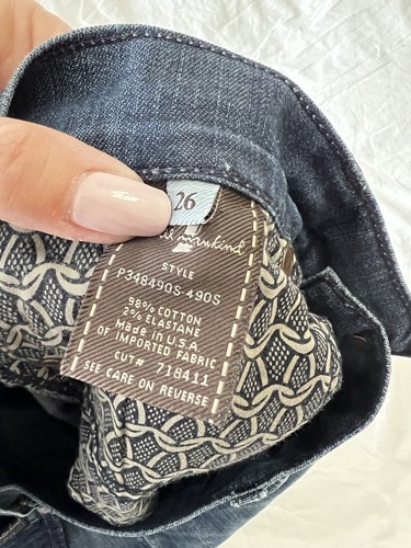 7 For All Mankind | Women SZ 26 | Wideleg Crop Dojo Jeans | Capri Pant Blue 7’s - Picture 4 of 10