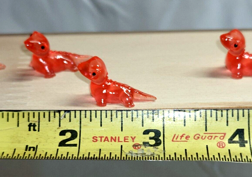 Lote de 6 miniaturas de lagarto gecko plástico resina rosa resplandor en la oscuridad - Imagen 4 de 7