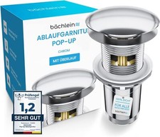 Bächlein Pop-Up Design Ablaufgarnitur mit Überlauf - Waschbecken Ablauf NEU