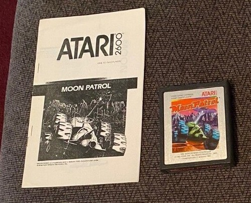 MOON PATROL Atari 2600 videogame cartridge and manual NTSC 1983 VCS video game - Picture 1 of 2