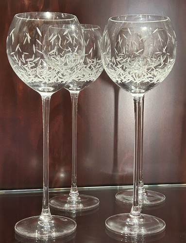 Salviati Wine Glasses Set of 2 TWIGs pattern 10 1/8" H Rare NEW Never Used - Picture 8 of 9