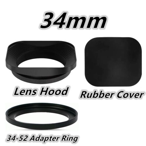 Black Square Shape Camera Lens Hood for Canon Sony Nikon Fujifilm LeicaPanasonic - Picture 9 of 29
