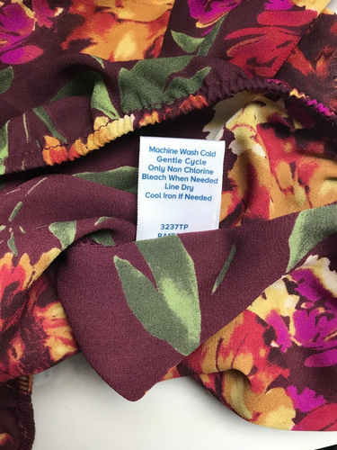 Allison Joy Damen M Bluse Langarm Blumen Herbst V-Ausschnitt Low High Neu - Bild 12 von 12