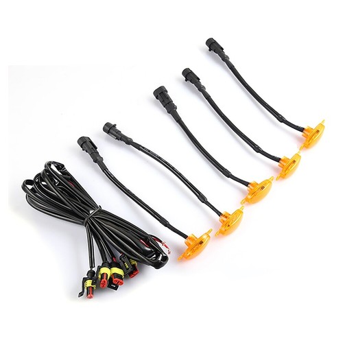 4PCS Front Grille LED Lights Amber Running Lamps For Dodge Ram 1500 2500 3500 - Foto 12 di 12