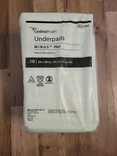 Cardinal Health Underpads Wings Plus 30" x 30" PK of 10