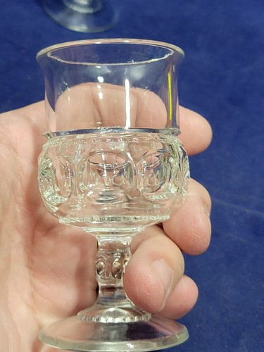 Vintage Tiffin-Franciscan "Kings Crown" Set Of 4 Thumb Print Wine Goblets - Picture 6 of 9