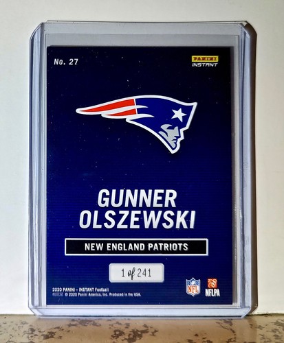 Gunner Olszewski 2020 Panini All-Pro NFL #27 Card 1/241 New England Patriots - Picture 2 of 6