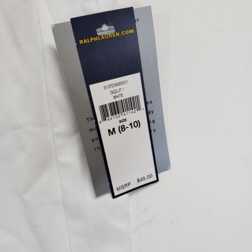 Polo Ralph Lauren Wicking Golf 1 bianca M (8 -10) polo ragazza giovane nuova con etichetta - Foto 4 di 11