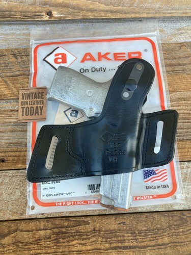 AKER Black Leather White Lightning OWB Holster For Sig Sauer P239 239 LEFT - Picture 3 of 3