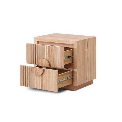 Monica Ash Timber Bedside Table - Picture 4 of 7