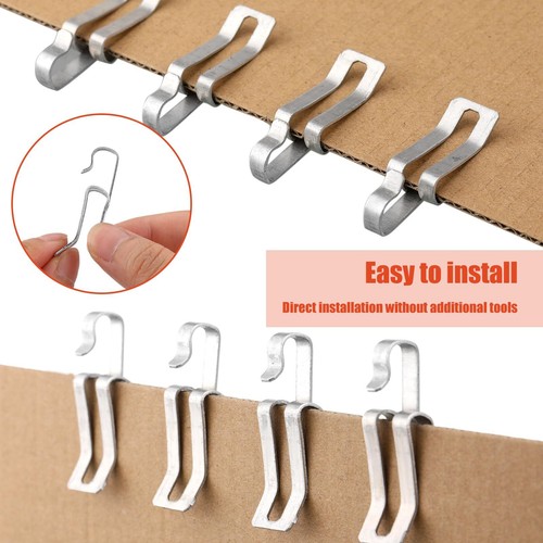 100 Pcs Christmas Light Clips Metal Gutter Hooks for Outdoor Xmas Hangers for... - Picture 4 of 7
