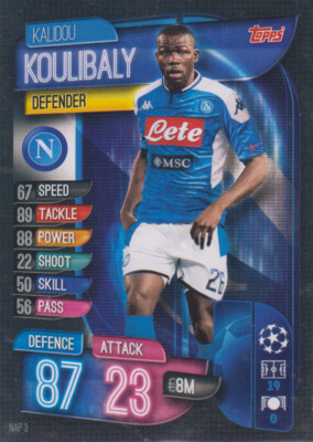 Topps Champions League 19 20 2019 2020 NAP3  Kalidou Koulibaly