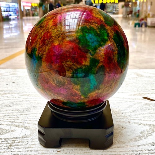 11.73LB Natural colorful jade crystal polishing ball/Taiwan, China - 第 9/15 張圖片