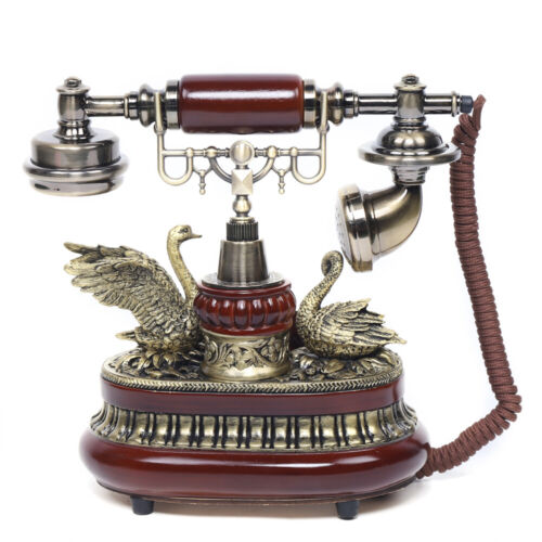 Retro Nostalgie Telefon Vintage Festnetztelefon Haustelefon Desk Tischdeko Neu - Bild 5 von 12