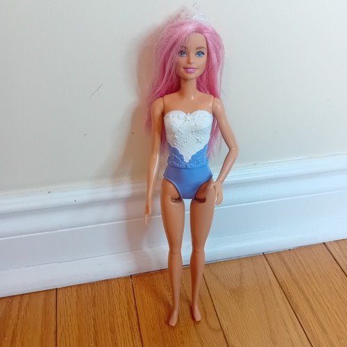 Mattel Barbie Dreamtopia Princess Fashion Doll Tiara Pink Hair Bendable Knees - Picture 2 of 10