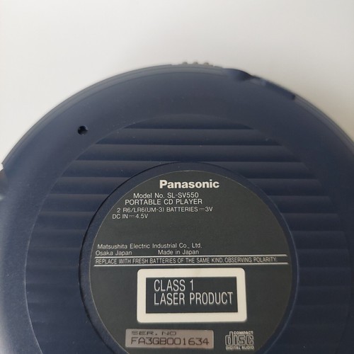Panasonic SL-SV550 Portable CD Player MP3 FM/AM Radio Silver Rare Boxed Original - Picture 6 of 9