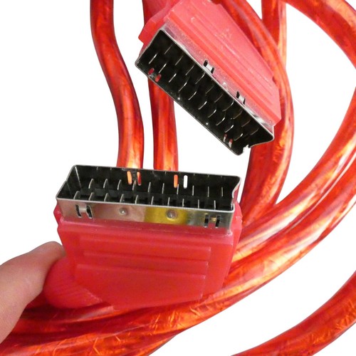 5m Red Scart Cable HiFi Quality 1 cm thick cable Long 5 metre UK - Picture 4 of 18