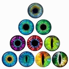 Glass Eyes Cabochons Round 10pcs 12mm/16mm/18mm/20mm/25mm/30mm Round Photo Glass