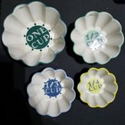 Liquid Measuring Cups Nesting Set of 4 Ceramic "Ruffled" by Streamline 