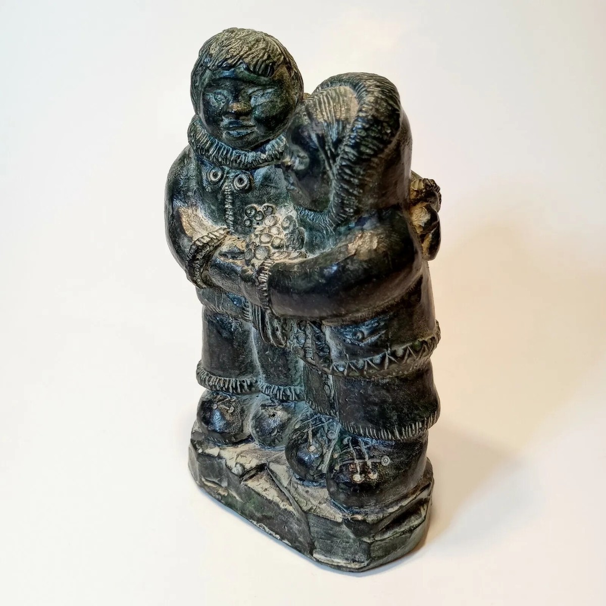 ヴィンテージ カナダ製 WOLF ORIGINAL フクロウ 彫刻 置物 Vintage Wolf Sculptures Canada Original Penguin Figurine 2.5