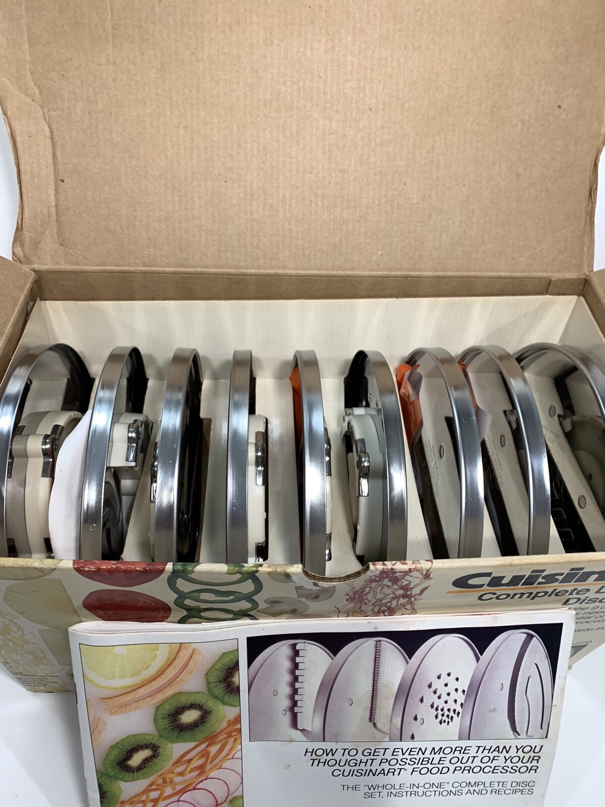 Cuisinart Food Processor DLC-7 DLC7 Disc Set Blade Set of 9 Excellent Condition Popularne i obfite