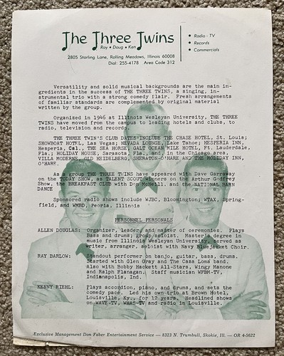 Signed! - The THREE TWINS in Two Moods LP w/ INNER - Kahill * HK1006 * VG+ - Picture 8 of 8