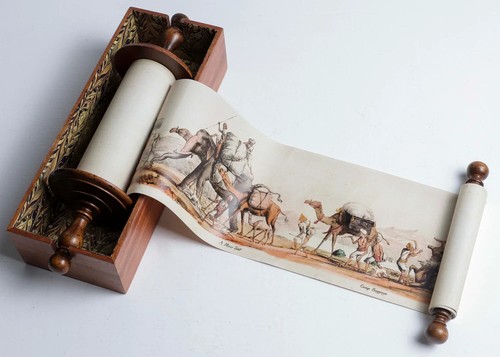 Bengal Army Replica Old World Scroll Colonial India 22.9' Wood Desk Tray New - Picture 2 of 3