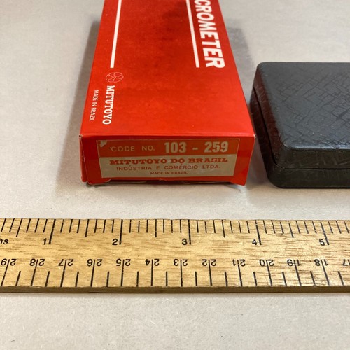 Mitutoyo Outside Micrometer 0-1" .001 103-259 Spindle Lock w/ Wrench & Case NEW! - Picture 7 of 7