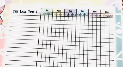 *Last Time I* Schedule Tracker Dashboard Insert 4 use with Erin Condren Planner- - Picture 5 of 6