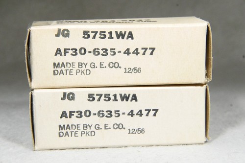 Matched Pair GE JG-5751/12AX7 Black Plate Triple Mica D-Getter Mil-Spec 1956 - Picture 16 of 16