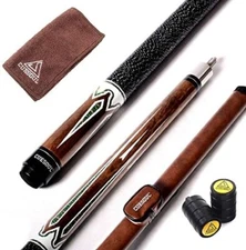 CUESOUL 58 Inch 19oz 1/2 Maple Billiard Stick Pool Cue Set 11.5mm Tip