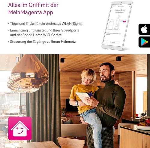 Telekom Speed Home WiFi Verstärker, Repeater, mit Mesh-Technologie (40823475) - Bild 7 von 7