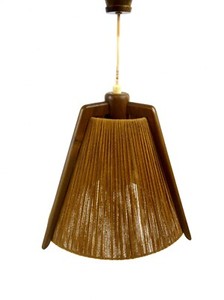 ORIGINAL-MID-CENTURY-VINTAGE-TIKI-TEAK-CHANDELIER-CEILING-LAMP-50s