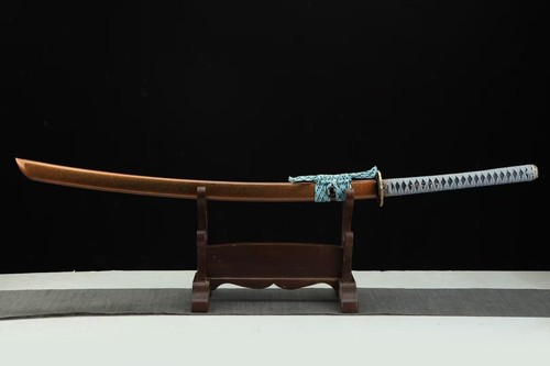 Espada Katana Naginata japonesa templada de arcilla de acero T10 de 48"" Unokubi Zukuri - Imagen 10 de 10