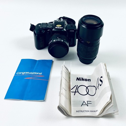Nikon N4004s AF 35mm Film Camera w/ Extra Vivitar 100-300mm Lens TESTED WORKING