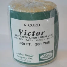 Waxed LINEN CORD lacing cord Victor 6 ply rug braiding weave twine thread 600yd