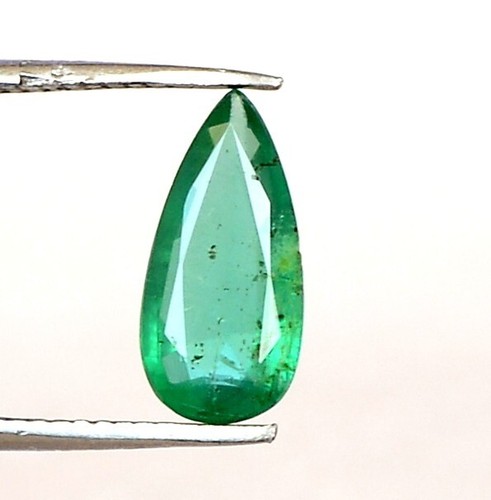 Piedra preciosa suelta sin tratar de corte de pera esmeralda natural certificada de 10x5 mm 0,82 CTS - Imagen 3 de 6
