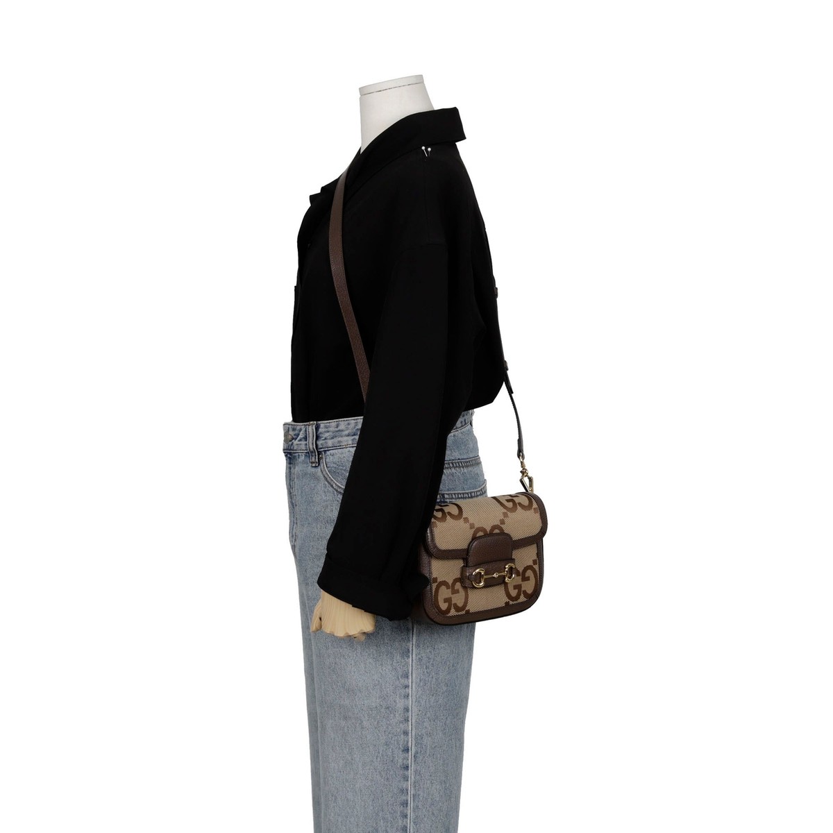 Gucci Jumbo GG Horsebit 1955 Mini Shoulder & Crossbody Bag