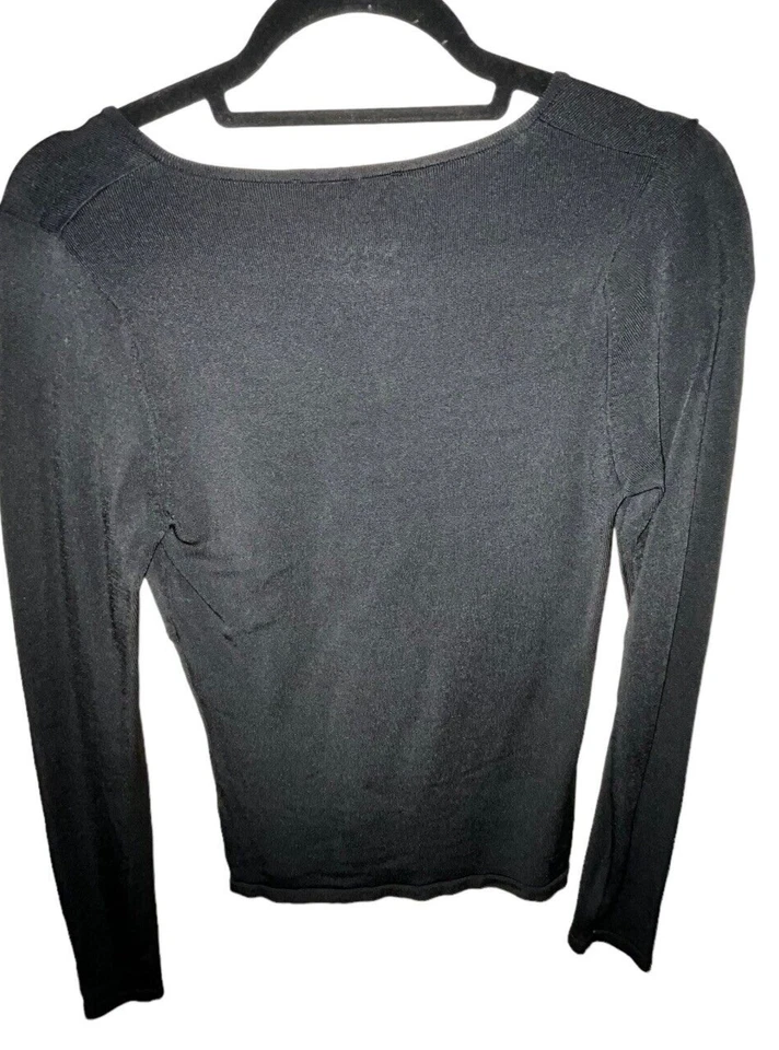 Camisa Blusa Top Elástica The Limited Para Mujer Talla XS Corsé Cincha Frontal Manga Larga Foto 2 de 4