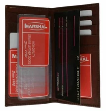 NEW BURGUNDY GENUINE LEATHER CHECKBOOK COVER FOR MEN WOMEN